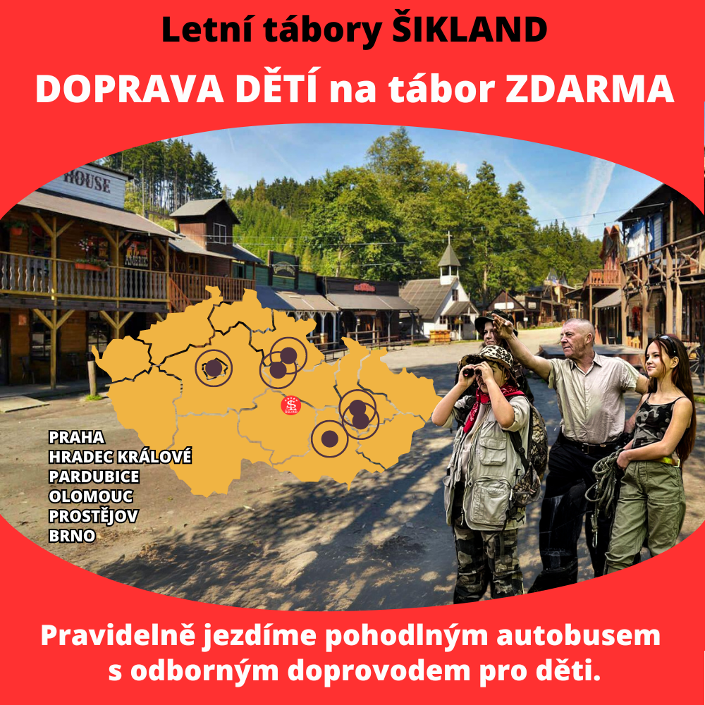 NOVINKA! DOPRAVA DĚTÍ NA TÁBOR ZDARMA!